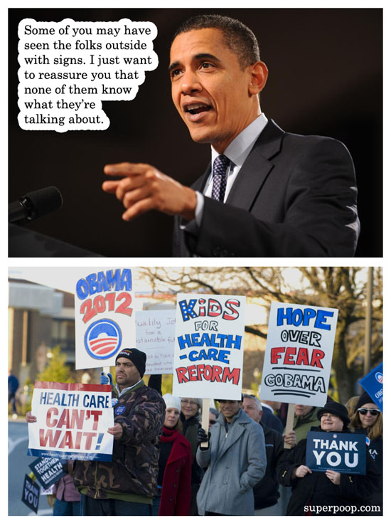 folks with signs