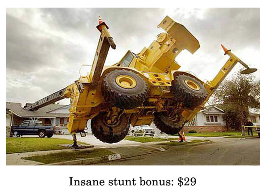 insane stunt bonus