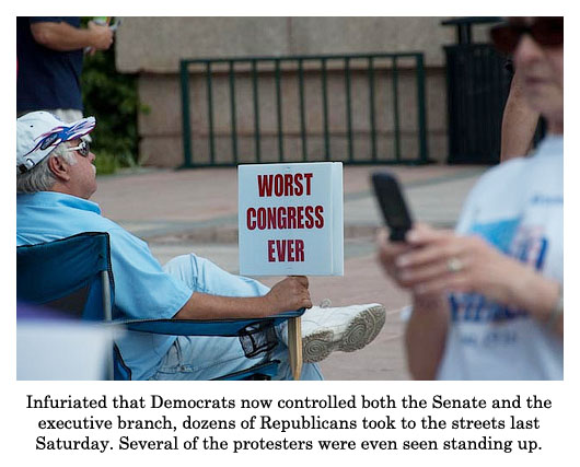 republicans protesting hard