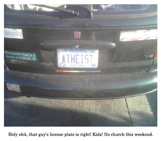 atheist license plate
