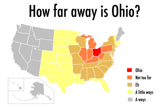 how far away is ohio